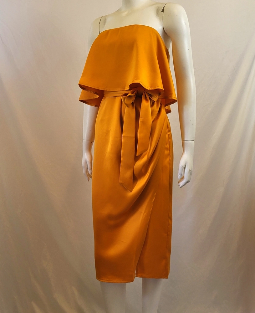 Lovers and friends- violet midi dress in orange blossom - size - medium